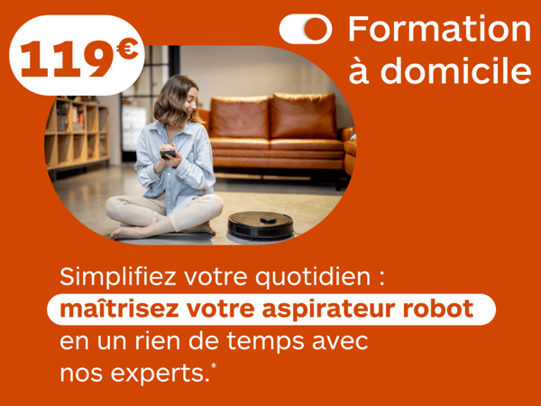 formation à domicile aspirateur robot Boulanger Saint priest