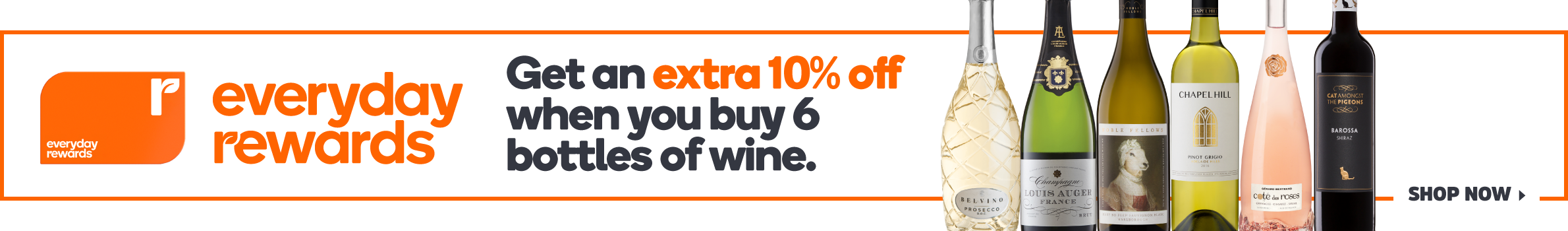 Shop wine and save with Everday Rewards