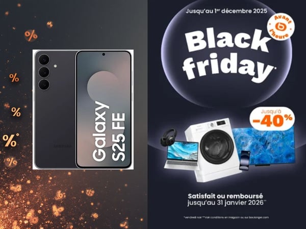 Smartphone Samsung black friday Boulanger Poitiers sud