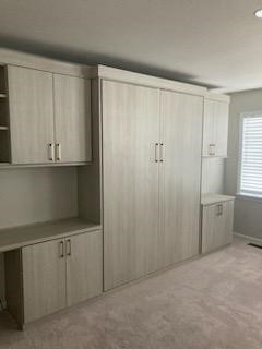 guest room with a Murphy Bed and Desk