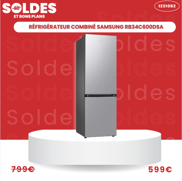 Réfrigérateur combiné SAMSUNG RB34C600DSA