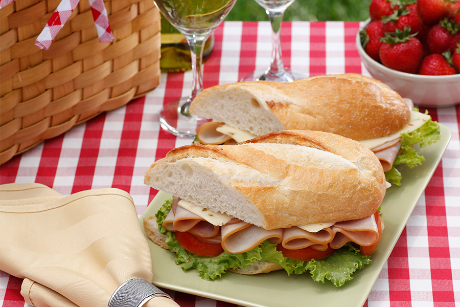 sandwiches at a picnic