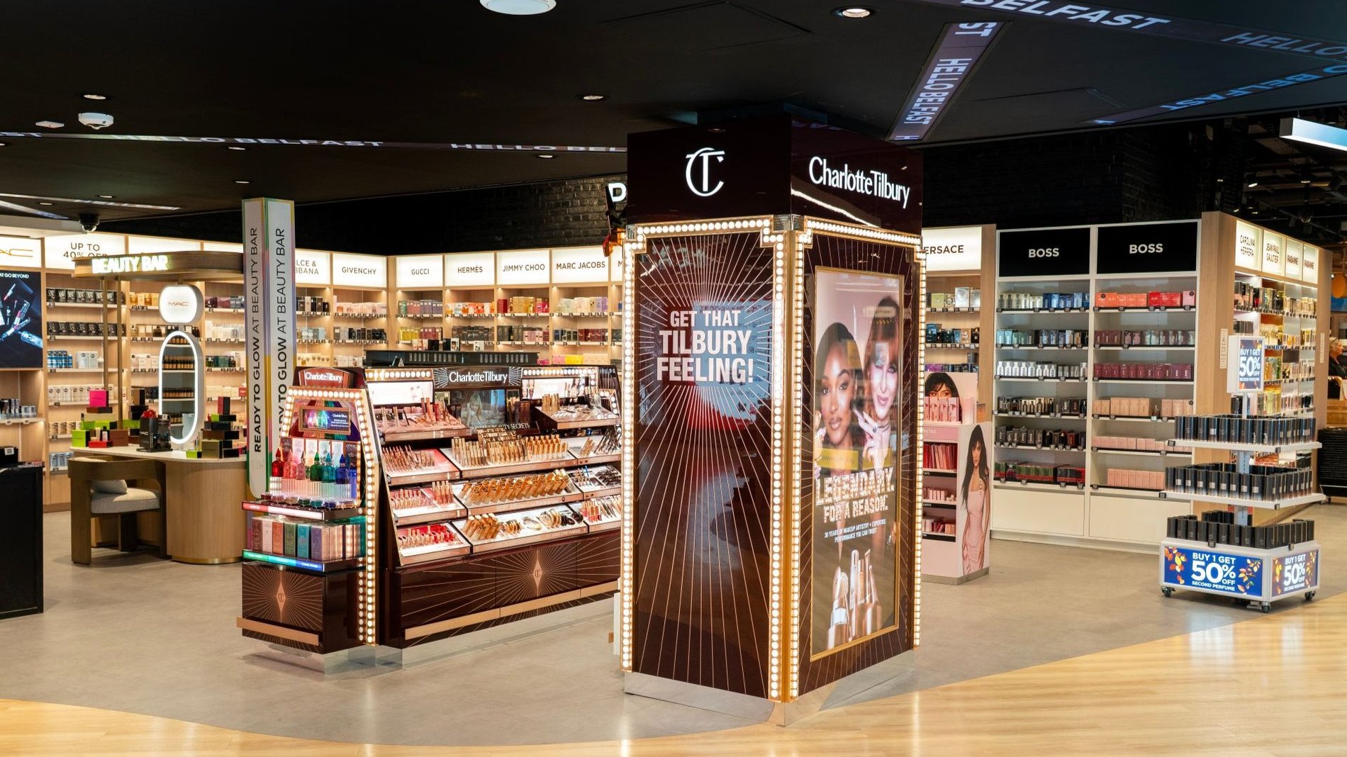 Belfast Airport Charlotte Tilbury Makeup Counter