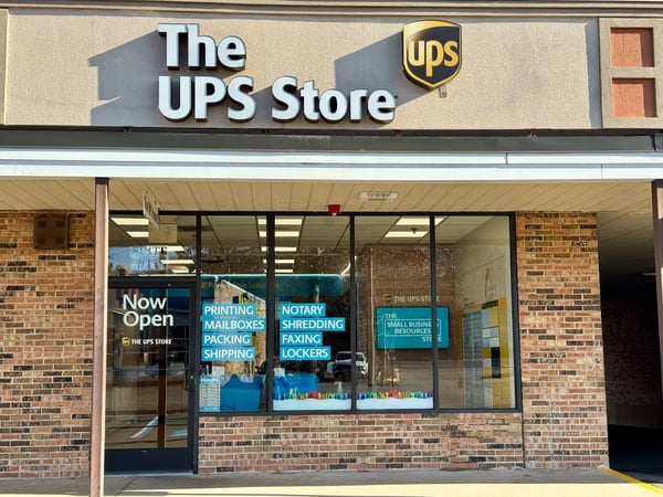 Facade of The UPS Store Somerset at The Village Plaza Shopping Center
