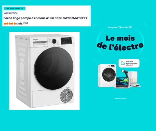 Envie d'acquérir un nouveau sèche linge? N'attendez pas profitez de la livraison gratuite