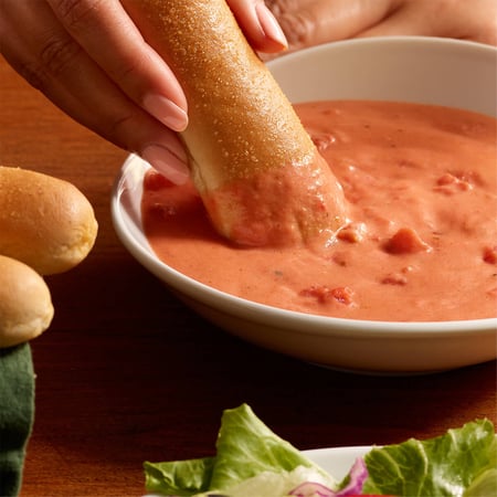 soup and breadstick