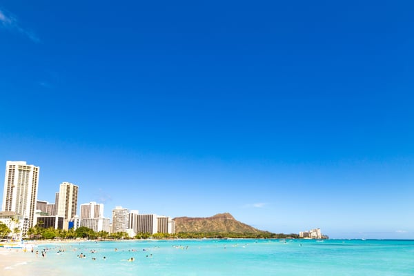 ワイキキビーチとダイヤモンドヘッド