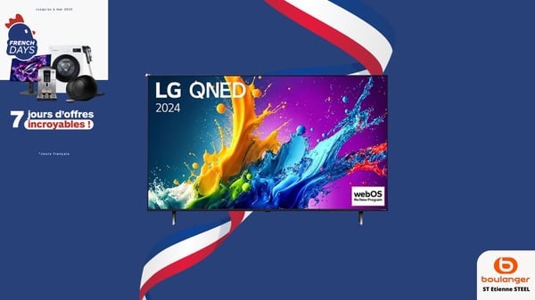 TV LED LG 65QNED80T 2024 dans votre magasin Boulanger St Etienne STEEL !
