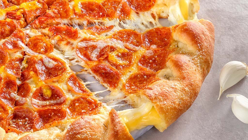 Cheesy Garlic Stuffed Crust available now.