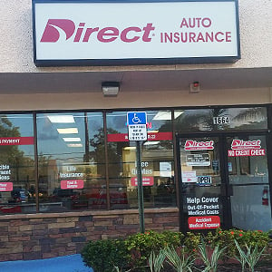 Front of Direct Auto store at 1664 East Oakland Park Boulevard, Oakland Park