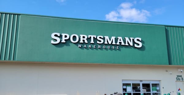 The front entrance of Sportsman's Warehouse in Traverse City