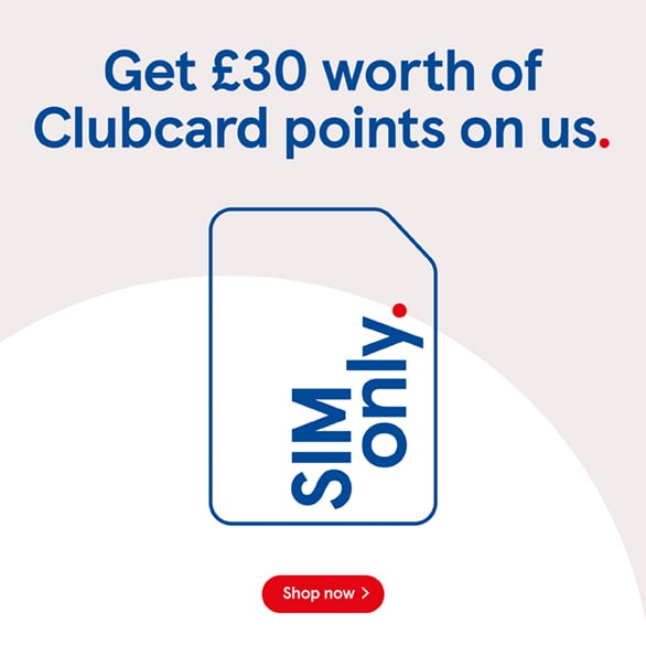 Tesco Mobile SIM Only Clubcard Price  Deals Shop now