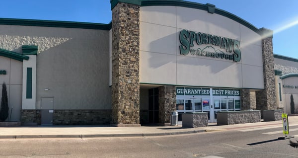 The front entrance of Sportsman's Warehouse in Sheridan