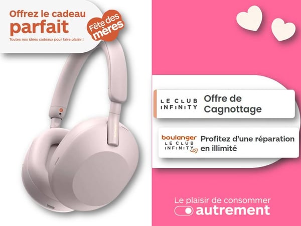 Idées cadeaux en casques stéréo chez Boulanger Bordeaux Mérignac pour la fête des mères