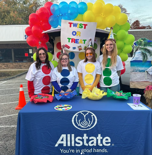 The team spent time at the Trunk-or-Treat in the Mill Pond lot. They didn’t need to twist any arms to give away candy!