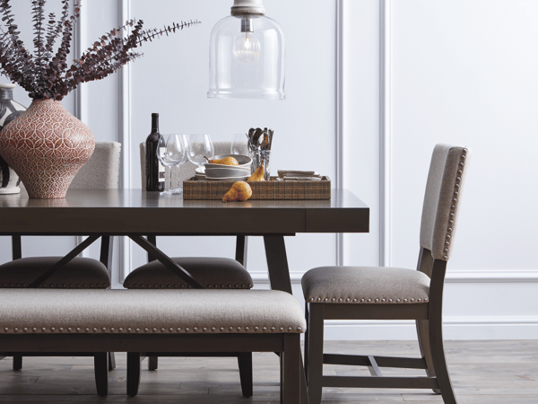 Wood Dining Table & Upholstered chair set