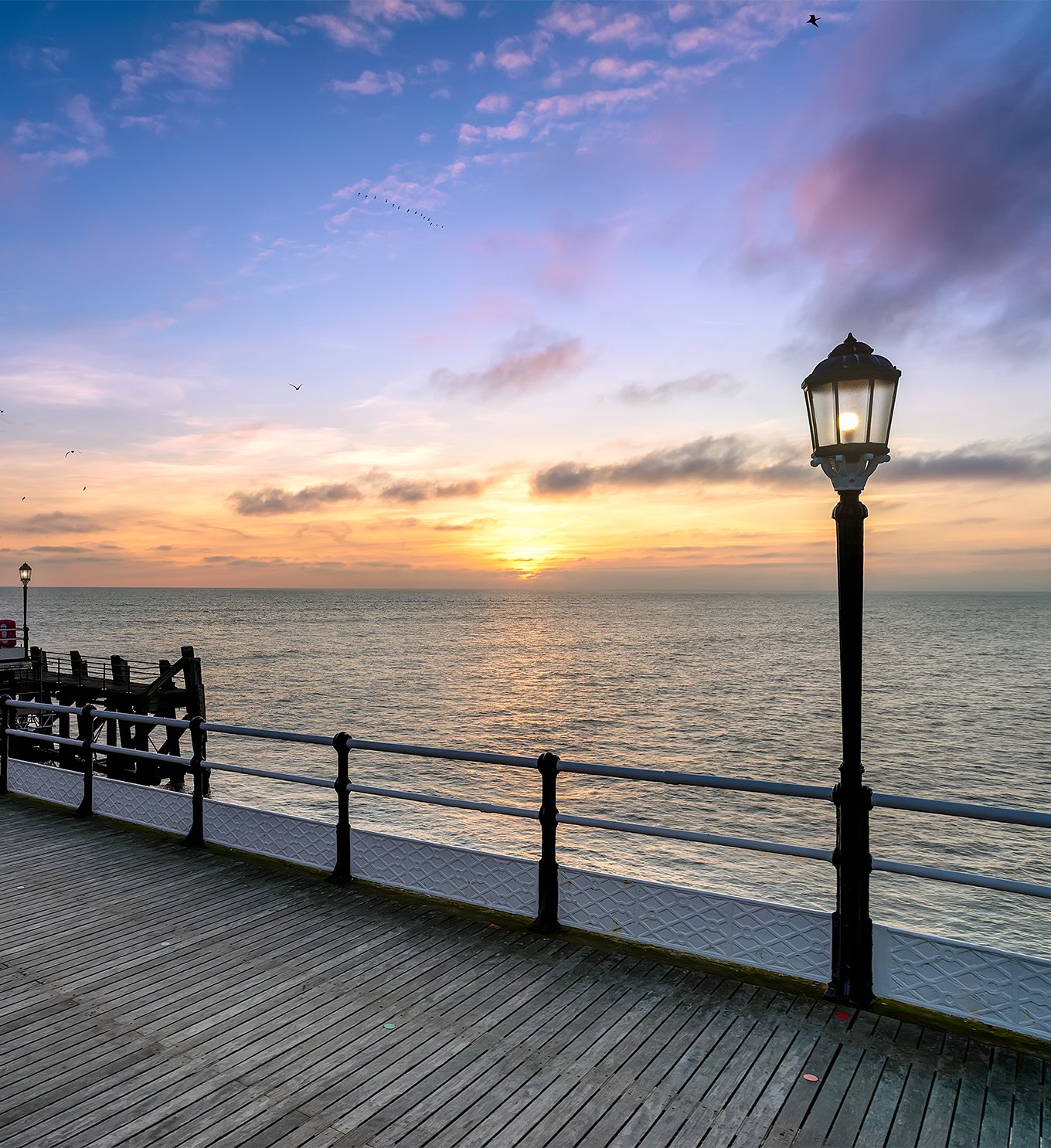 Sunset at Worthing Pier in West Sussex