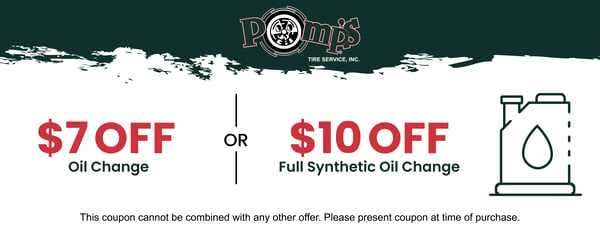 $7 off oil change or $10 Off Full Synthetic Oil Change