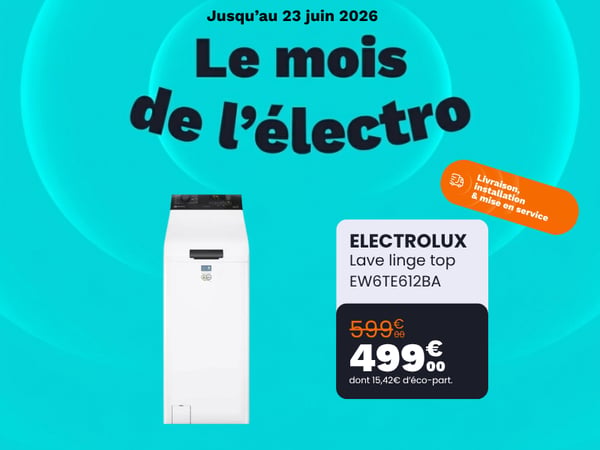 Lave linge top ELECTROLUX EW6TE612BA