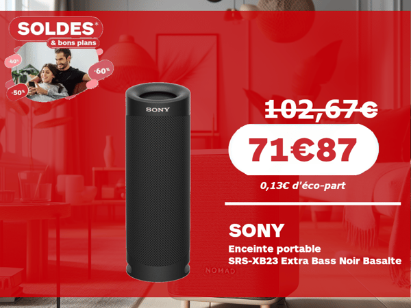 Sony SRS-XB23  Enceinte Portable EXTRA BASS Bluetooth Stéréo