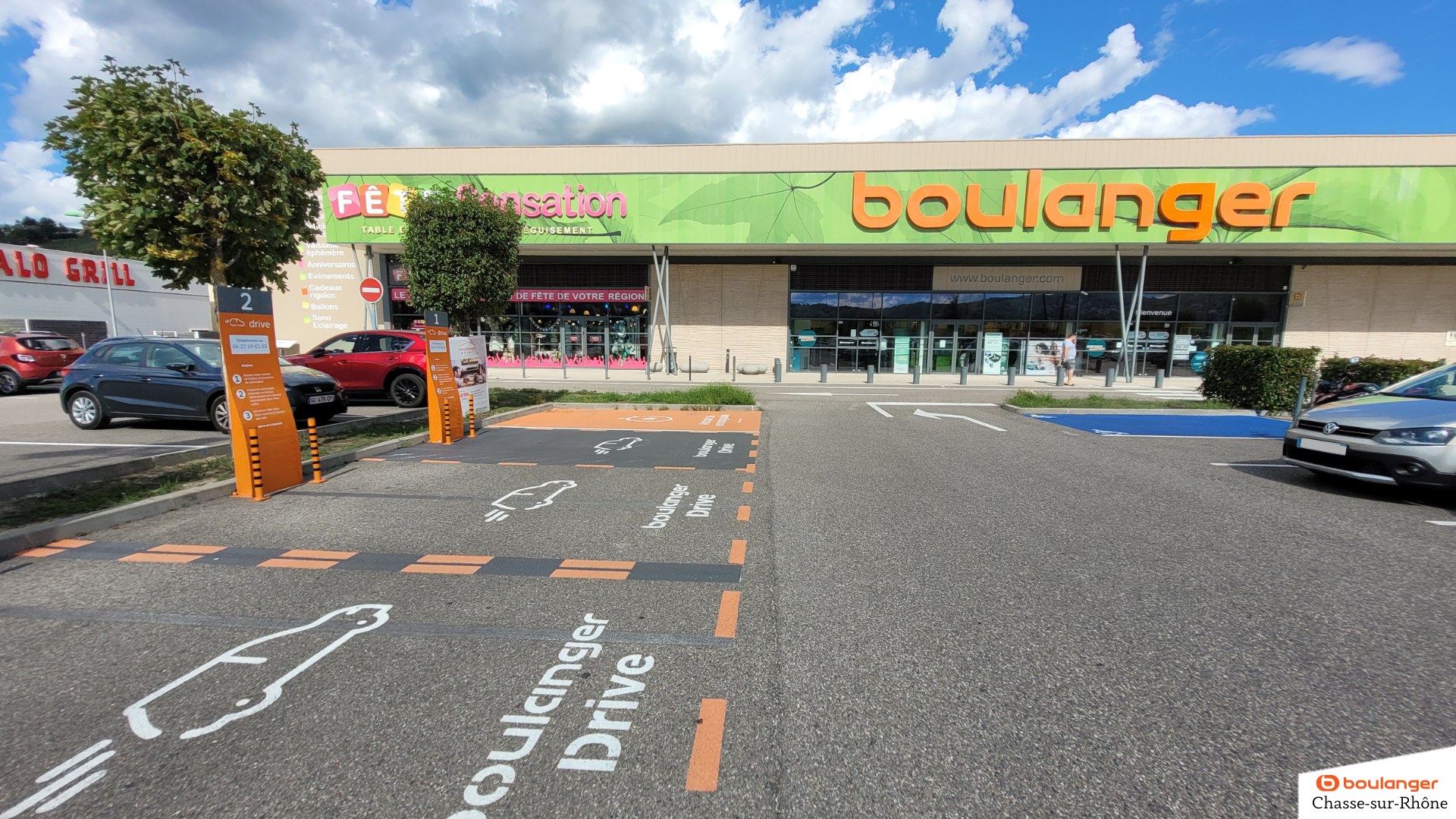Boulanger Chasse sur Rhône, service drive click and collect parking chasse sud