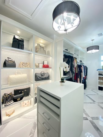 Luxury White closet with island for Sarasota Couple by California Closets Sarasota, Florida