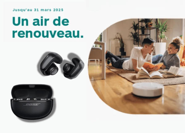 Écoutez le son pur des écouteurs BOSE Open Ultra Noir, idéal pour vos moments en plein air !