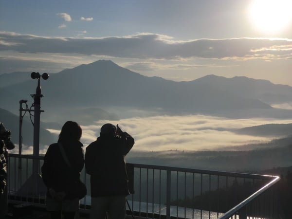 5合目展望台から雲海を眺める