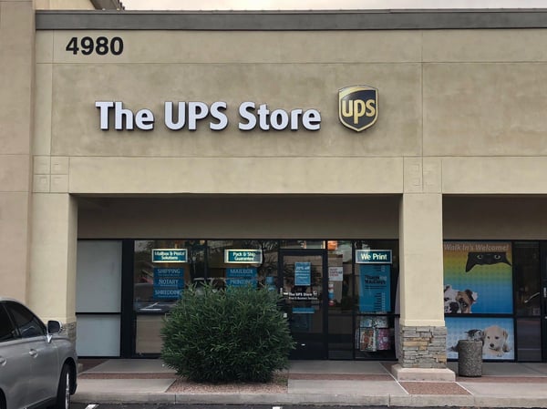 Exterior storefront image of The UPS Store #4030 in Chandler, AZ