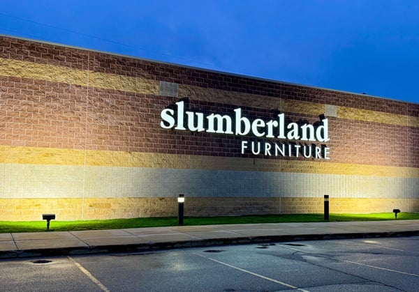 Madison West Slumberland Furniture store sign