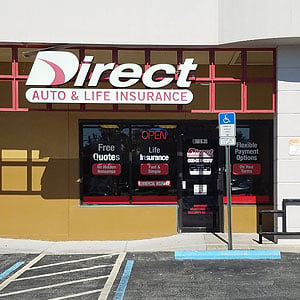 Front of Direct Auto store at 8019 Hillsborough Avenue, Tampa