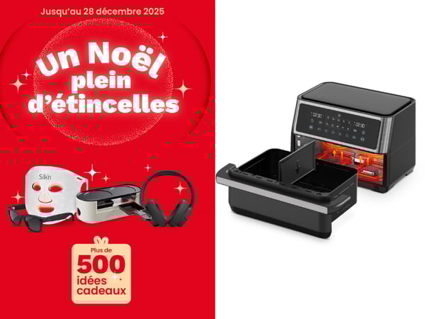 Venez découvrir la friteuse sans huile ESSENTIELB EAF5 Flex Megazone XXL 11L en promotion à l'occasion de l'opération de noel