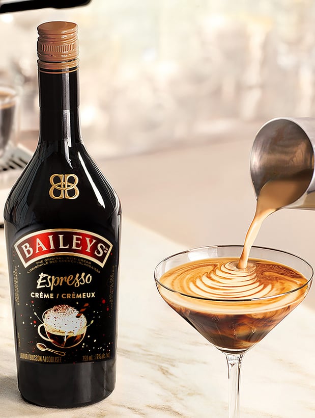 Espresso martini shop with baileys