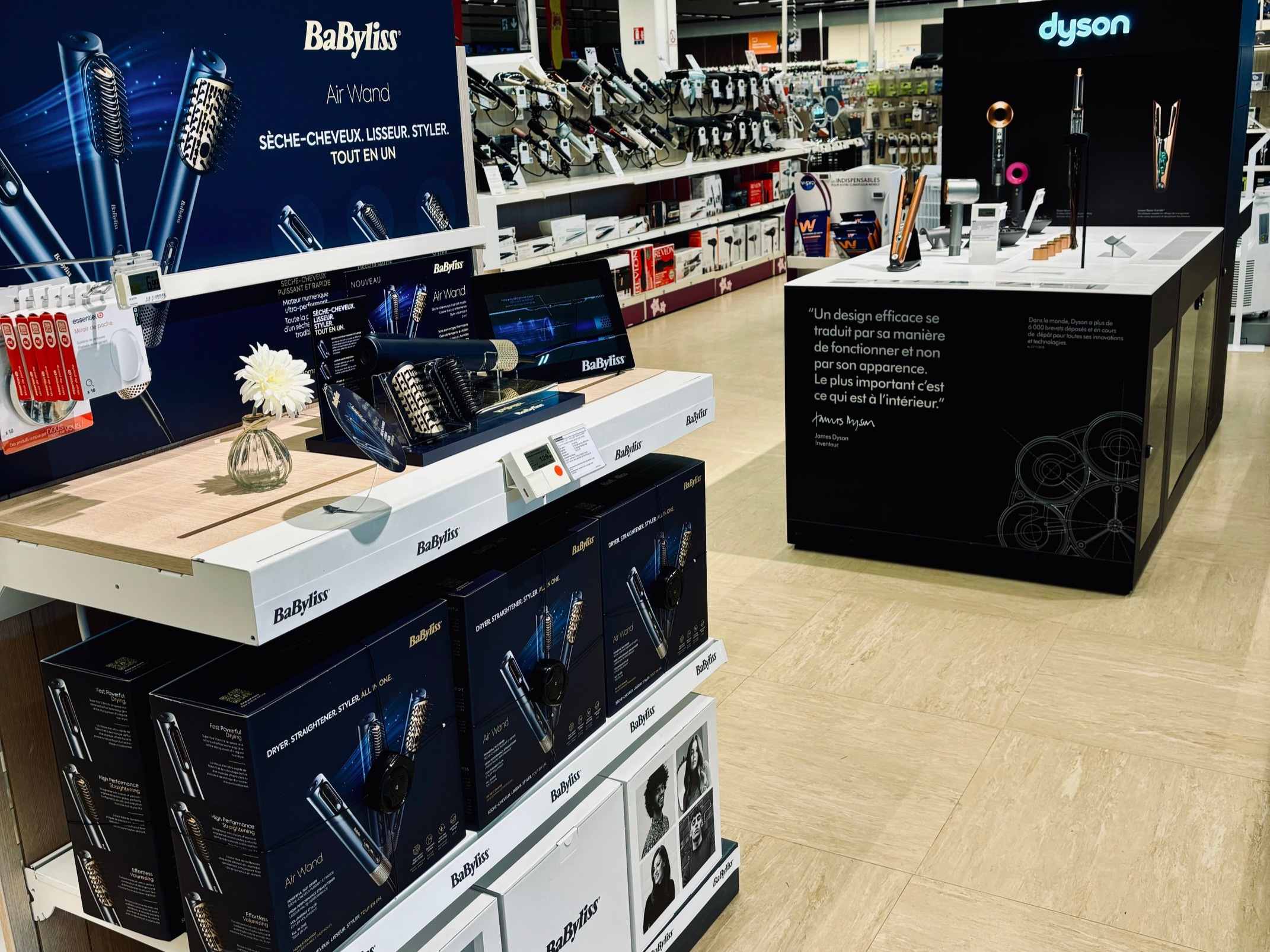 sèche cheveux DYSON, BABYLISS magasin boulanger chalon sur saone