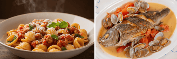 オレキエッテのイメージ／アクアパッツアのイメージ