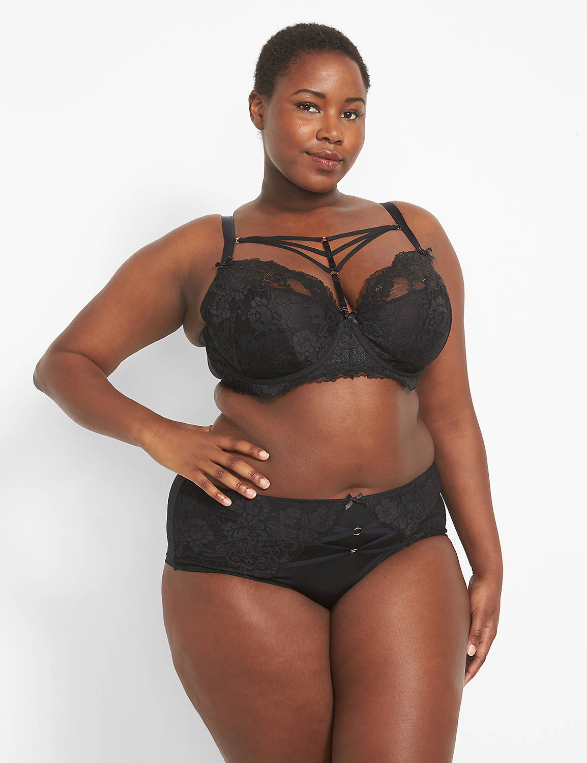 Lace Lightly Lined French Balconette Bra | LaneBryant