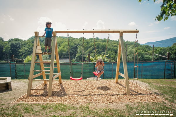 Ditta giardinaggio Lugano progettazione e costruzione parco giochi per bambini Giardini Fioriti