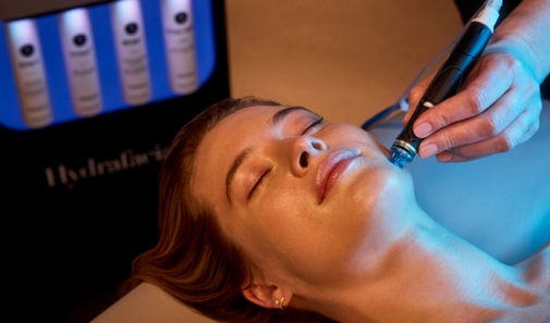 Guest getting a Hydrafacial Classic for $50 off at Woodhouse Spa.