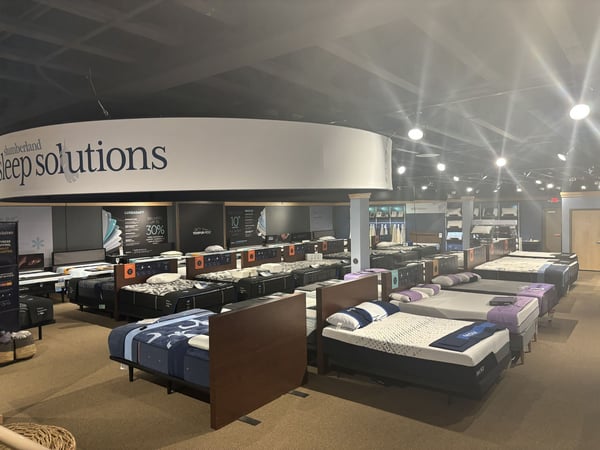 Hayward Slumberland Furniture sleep solutions mattress section