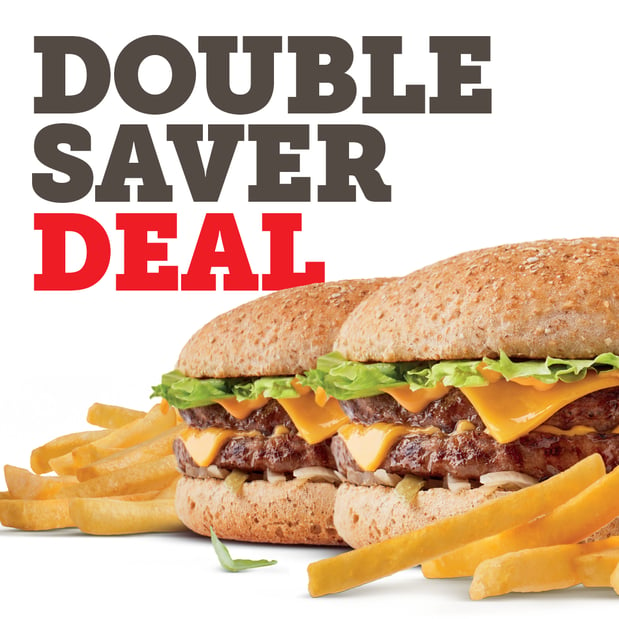 Image of 2 Double Original Quarterpounder Cheese Burgers & 2 Wimpy Chips Deal