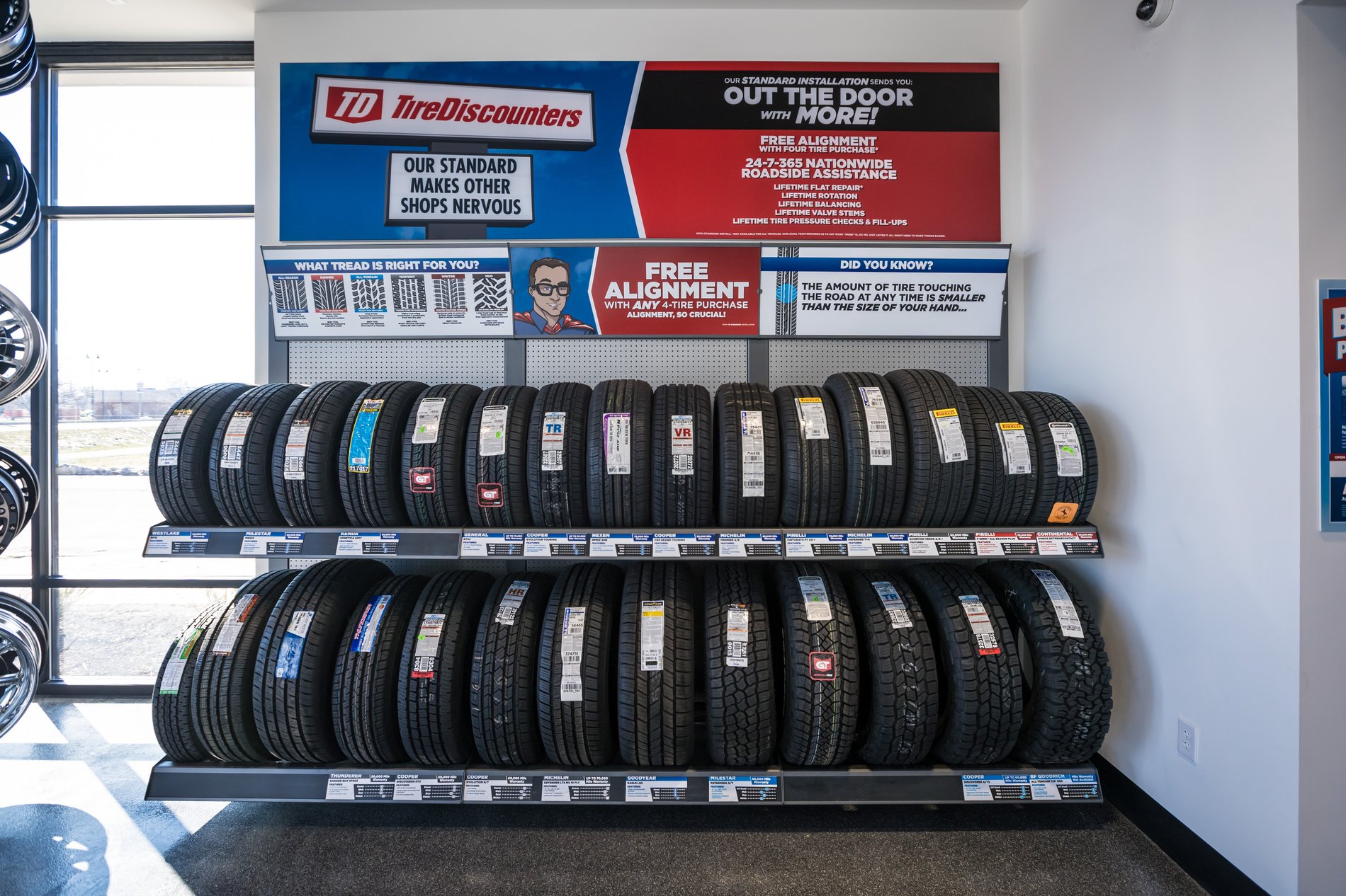 Tire Discounters Westfield tires, alignment, brakes, autoglass in