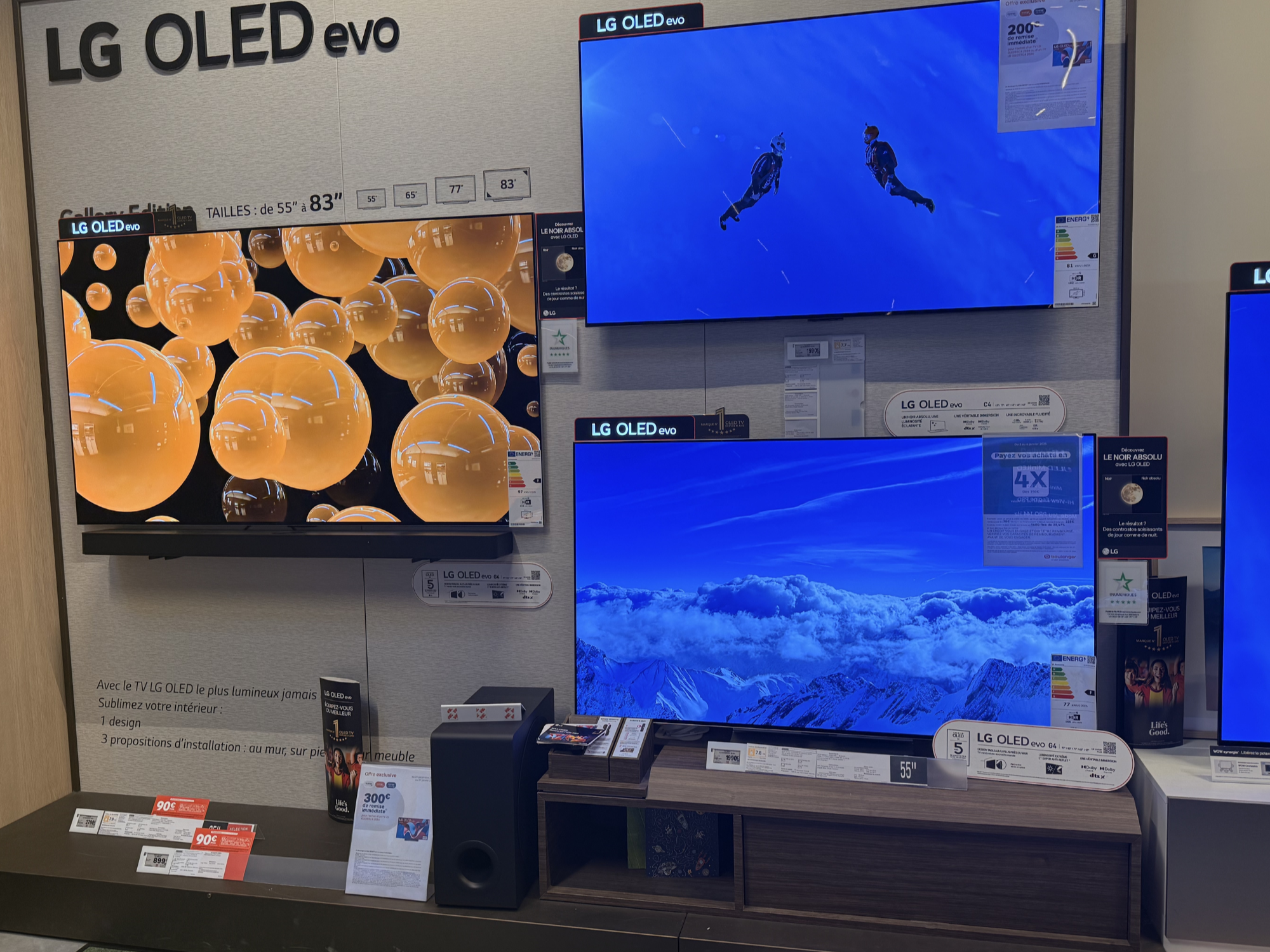 Vous avez le choix  pour votre téléviseur chez Boulanger Rennes Saint-Grégoire avec LG.  Chez boulanger Rennes Saint-Grégoire nous vous proposons des TV OLED LG !