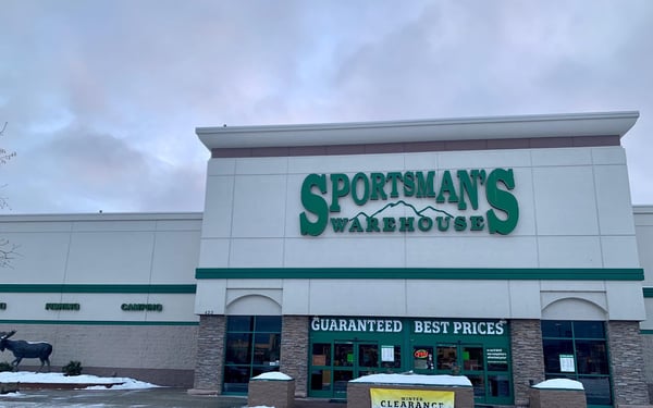 The front entrance of Sportsman's Warehouse in Fairbanks