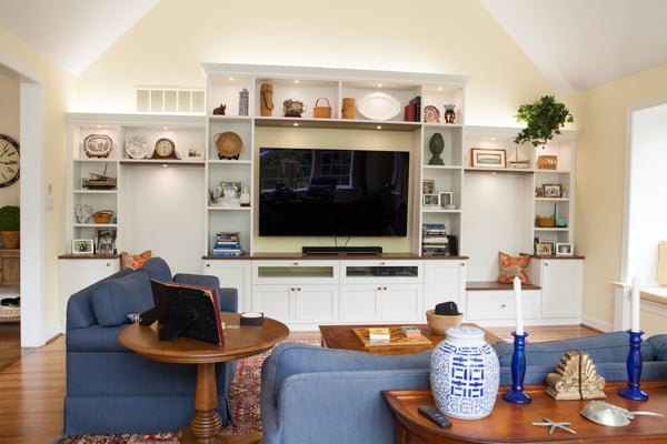 Custom Entertainment Center with Bench Seating by California Closets of Philadelphia and Delaware