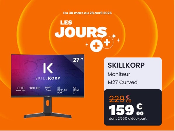 Besoin de vous équiper, profitez des jours ++ pour venir découvrir nos marques propres SKillkorp, essentiel B alliant techonoligie, savoir faire .Decouvrez nos marques, des produits accessibles pour vous et conçus par nos experts Chez Boulanger Bordeaux Mérignac.