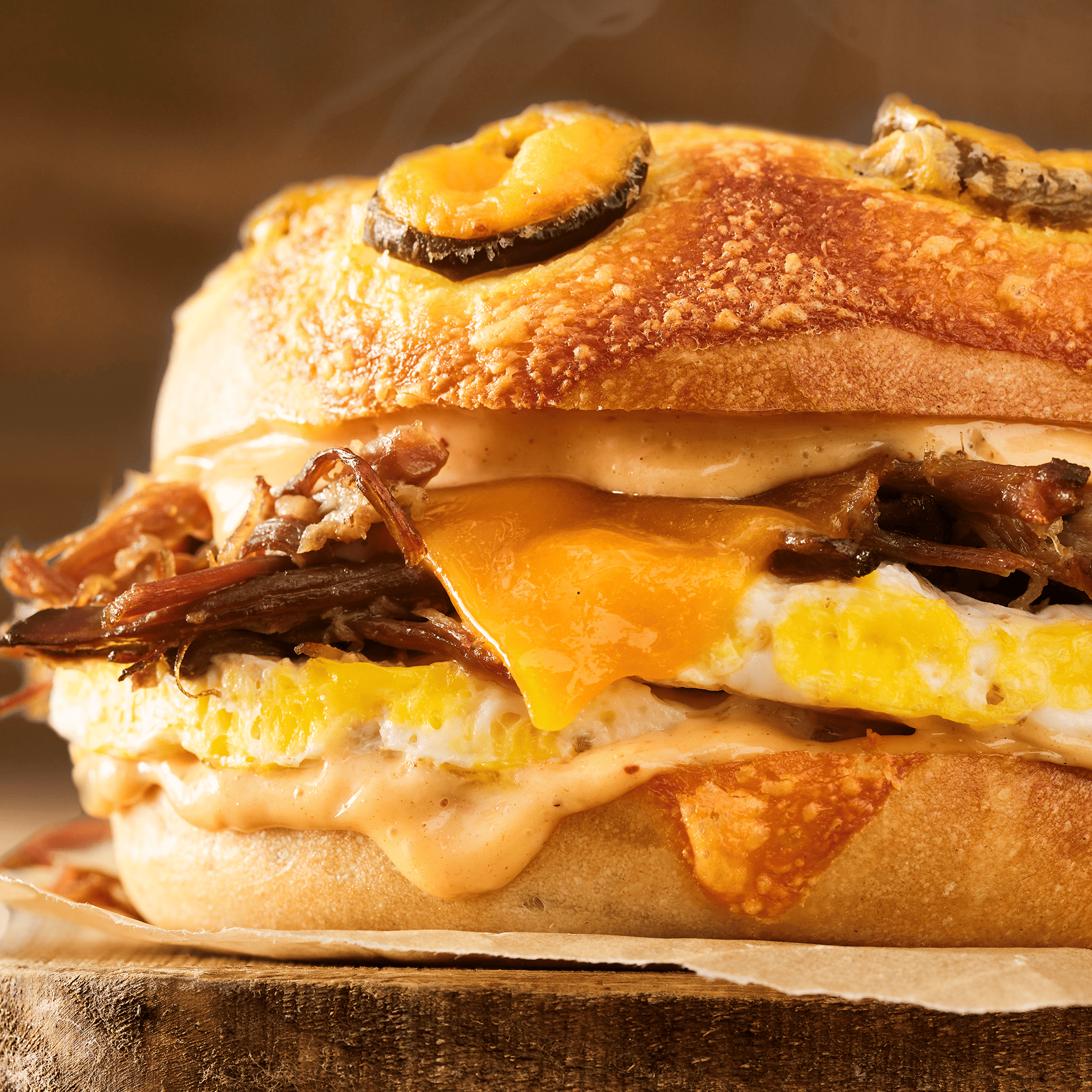 Einstein Bros Bagels Texas Brisket Breakfast Egg Sandwich