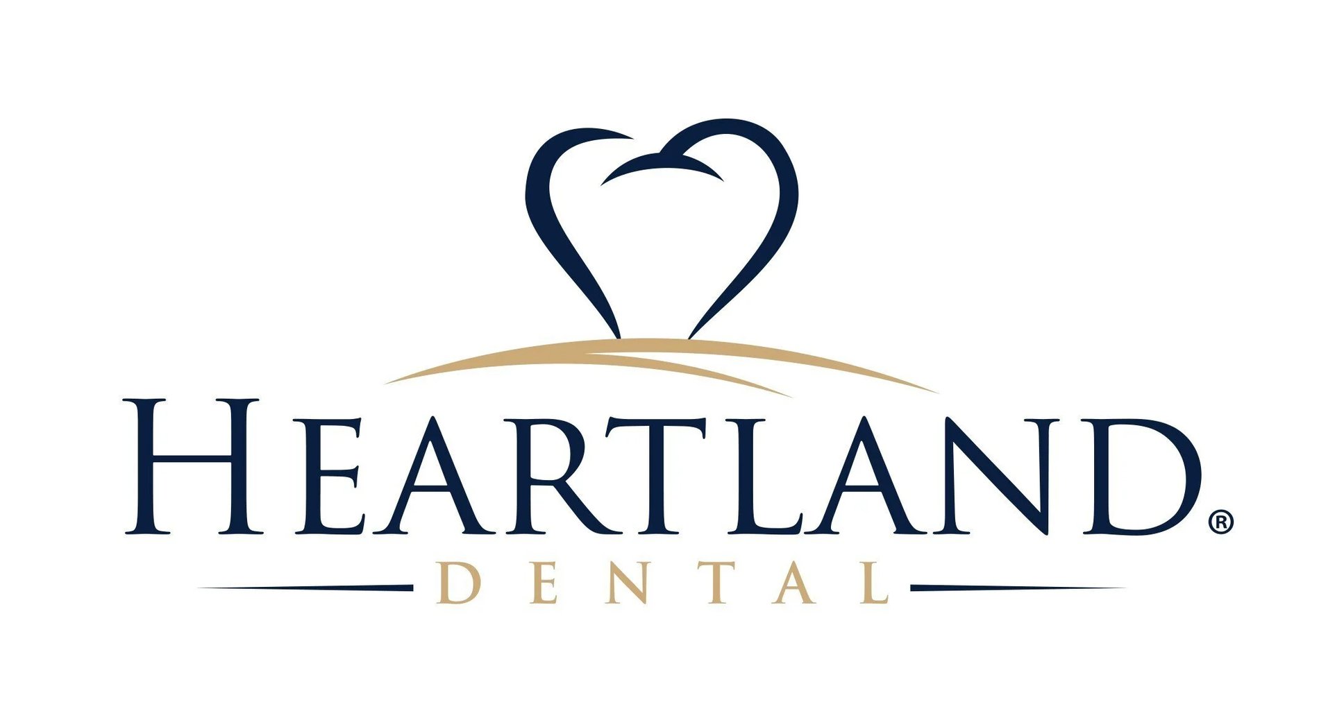 Heartland Dental blue and gold logo
