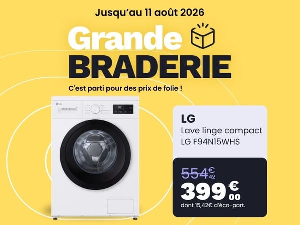 découvrez le Lave linge compact LG F94N15WHS dans votre magasin Boulanger Boulogne-Sur-Mer