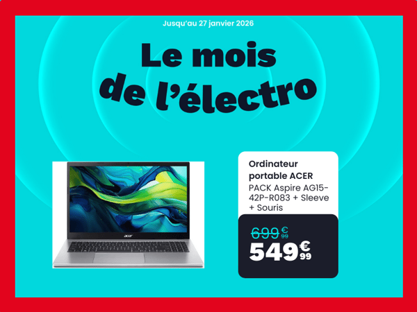 Ordinateur portable ACER PACK Aspire AG15-42P-R083 + Sleeve + Souris