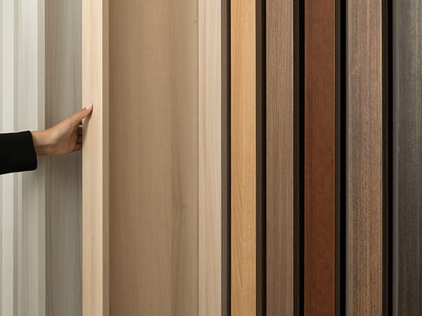Customizable woods in various shades for custom cabinets